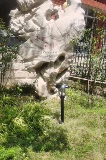 天一中學(xué)草坪滅蚊燈，學(xué)校太陽能滅蚊燈